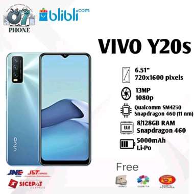 VIVO Y20s 8/128 RAM 8GB INTERNAL 128GB GARANSI RESMI INDONESIA Hitam