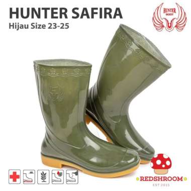 Sepatu Boot Pendek HUNTER SAFIRA HIJAU - Sepatu Perkebunan Perairan 23