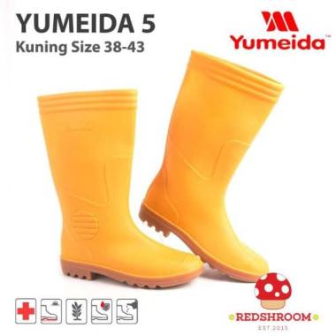 Sepatu Boot Tinggi Yumeida 5 Kuning APD Kontruksi Proyek Perkebunan 39