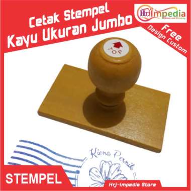 Cetak Stempel Kayu Ukuran Jumbo | Cetak Stempel Kayu Custom Ukuran 50x80mm