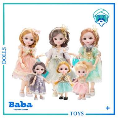 Mainan Boneka Barbie Korea Princess Mom & Daughter Set Doll 35 cm