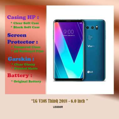 LG V30S ThinQ 2018 - 6.0 inch - Case - Screen Protector - Battery - Dll Clear Hard Case