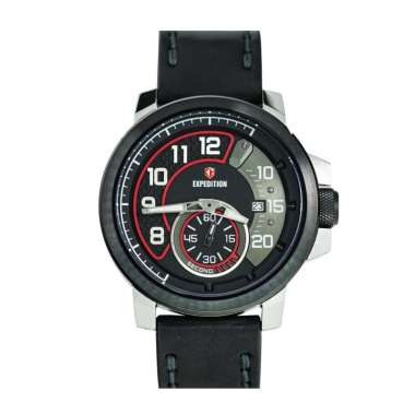 Jam Tangan Expedition Pria AC 6825 MS Original Black Silver