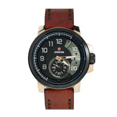 Jam Tangan Expedition Pria AC 6825 MS Original Brown Rosegold