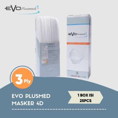 Evo Plusmed Face Mask 3 Ply/ Masker Wajah Medis Hitam