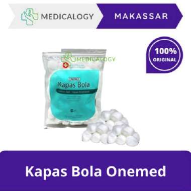 Kapas Bola Onemed Cotton Ball 1 Pack Isi 120 Ball