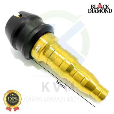Jalu Knalpot Frame Slider Satuan 95mm Universal CNC Black Diamond Gold