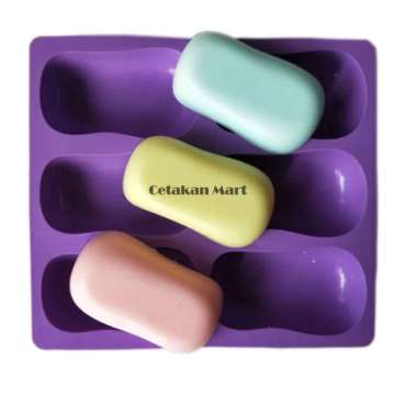 CMart Cetakan Sabun Oval Soap 6 cav Silikon