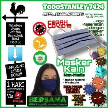 MASKER KAIN MASKER KAIN HIJAB TALI BAHAN KATUN OXFORD