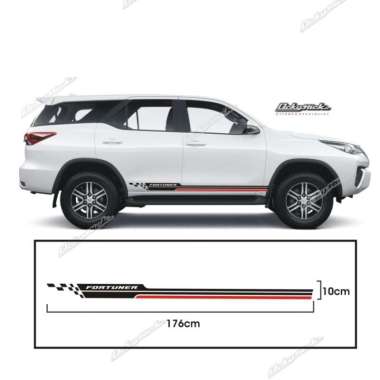 cutting sticker FORTUNER stiker body stiker mobil 02 Multicolor