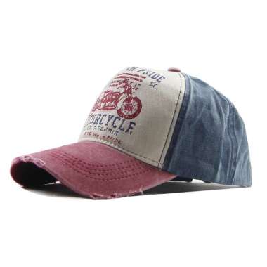 Baseball cap : AMERICAN PRIDE - Topi Baseball Topi Pria Topi Wanita Topi Vintage One Size RED