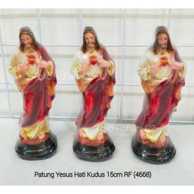 Patung Yesus Hati Kudus 15cm RF (4668) - Patung Yesus- Patung Rohani