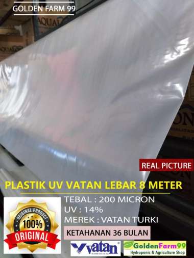 Jual Plastik UV Vatan Turkey Lebar 8 Meter 200 Micron