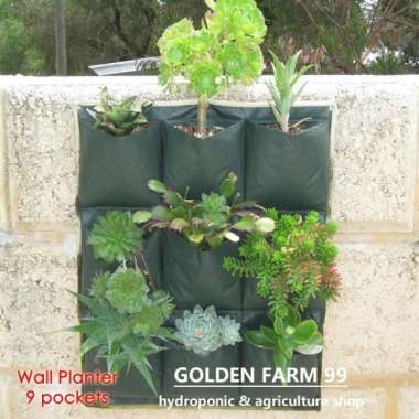 Jual wall planter bag dinding 9 kantong easy grow Awet & tahan lama
