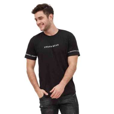 VM Kaos Pendek Pria Oblong Hitam L