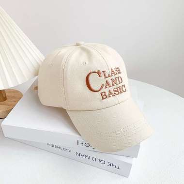 Baseball cap : CLASSIC & BASIC - Topi Baseball Topi Pria Topi Wanita Topi Olahraga One Size BEIGE