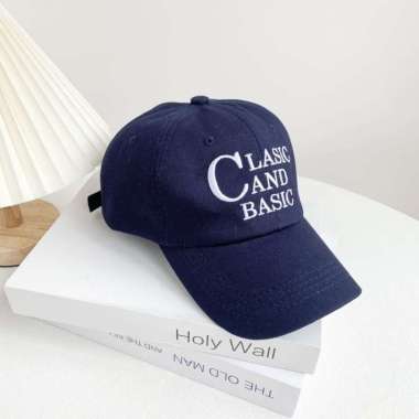 Baseball cap : CLASSIC & BASIC - Topi Baseball Topi Pria Topi Wanita Topi Olahraga One Size NAVY