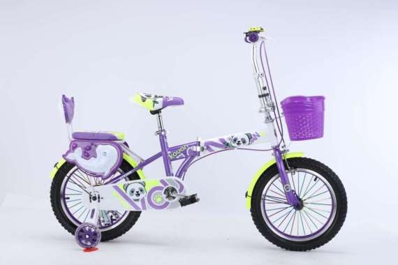 Sepeda Lipat Anak Kouan Dolphin 16 Inch Yang Efisien dan Praktis SNI ungu