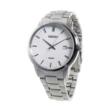 SEIKO QUARTZ Neo Classic SUR-191P1 Garansi Resmi Jam Tangan Pria White Silver