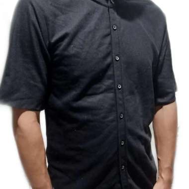 Kemeja koko ARLINO lacoste pendek Hitam XL