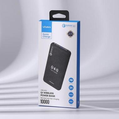 VIVAN VPB W10 Wireless Charge Powerbank [10000 mAh]  Cyan