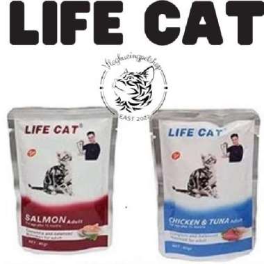 Makanan kucing life Cat adult Pounch
