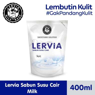 SABUN MURAH !!! LERVIA SABUN SUSU CAIR POUCH 400 ML Susu