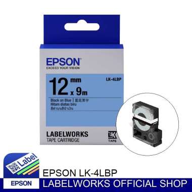 Jual Epson labelworks LK-3WBN 9mm black on white 9m label ...