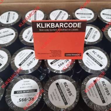 Ribbon Barcode Wax Premium 55 X 300 55X300 Meter Core 1" (25,4 Mm)