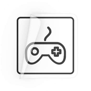 Game Room Sign Sticker - Stiker Dinding - Stiker Pintu Hitam