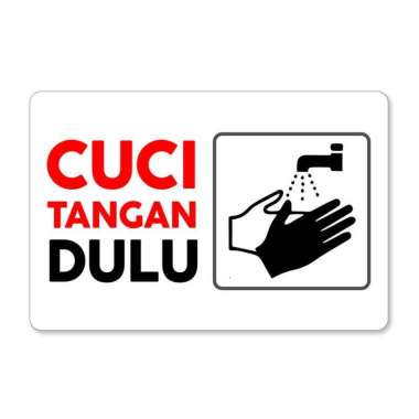 Papan Tanda Wajib Pakai Masker - Cuci Tangan - Handsanitizer CUCI TANGAN