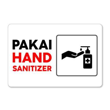 Papan Tanda Wajib Pakai Masker - Cuci Tangan - Handsanitizer HANDSANITIZER