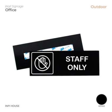 Staff Only Signage - Logo Ruang Staff - Staff Only - Acrylic Signage