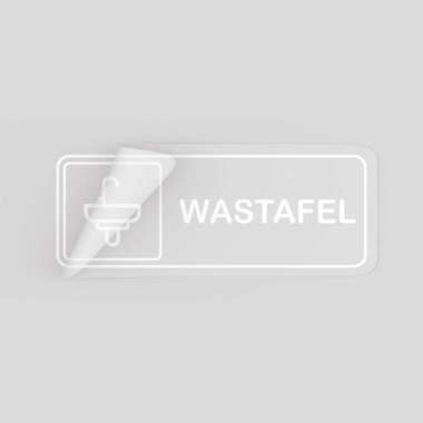 Wastafel Stiker - Stiker Dinding - Wastafel Putih