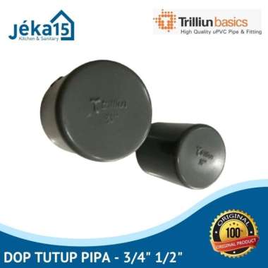 Dop Pipa 1/2 inch / Dop Pipa 3/4inch Trilliun | Tutup Pipa PVC 1 inch "