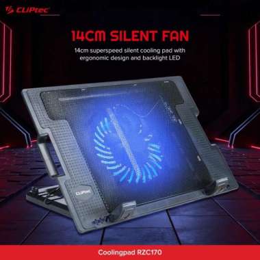 COOLER NOTEBOOK CLIPTEC ERGOSTAN RZC 170 COOLING PAD BIG FAN
