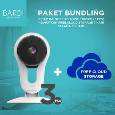 BARDI IP CAMERA STATIC 3 PCS + CLOUD STORAGE