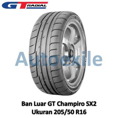 Ban Luar GT Radial 205/50 R16 Champiro SX2 Tubeless Mobil Slalom Drift Grip Racing Tire