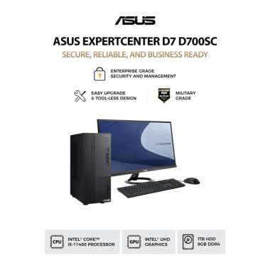 ASUS ExpertCenter D700SC-581000000X (Intel Core i5-11400/8GB/1TB HDD/Windows 11 Pro)