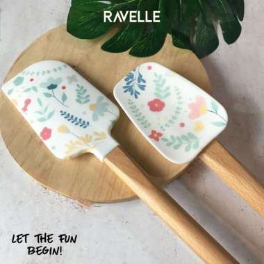 RAVELLE Flower Sutil Set 2Pcs - Peralatan Masak Sutil Spatula
