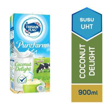 Promo Harga Frisian Flag Susu UHT Purefarm Coconut Delight 900 ml - Blibli