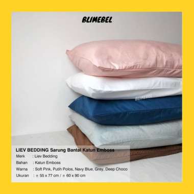 Sarung Bantal Hotel Kingkoil Liev Bedding Bahan Katun / King Koil 55x77cm Putih Polos