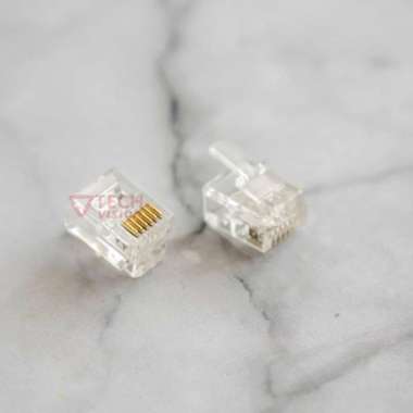 Connector RJ11 RJ12 Konektor RJ 11 (Pin Telepon) Jack 6Pin 6 Pin 6P6C