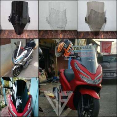 WINDSHIELD PCX 150 2018 2019 2020 VISOR PCX 150 LOKAL MODEL TINGGI SMOKE Warna