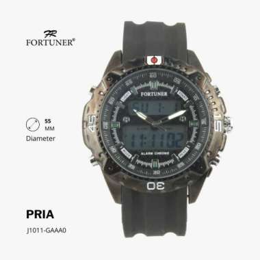 Fortuner Jam Tangan Pria Dual Time Water Resist Alphons