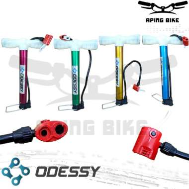 Pompa Ban Sepeda Odessy 3526 Pompa Terbalik Hydraulic Sepeda Motor Merah