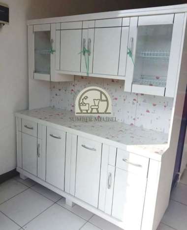 LEMARI MAKAN 4 PINTU PUTIH SJ