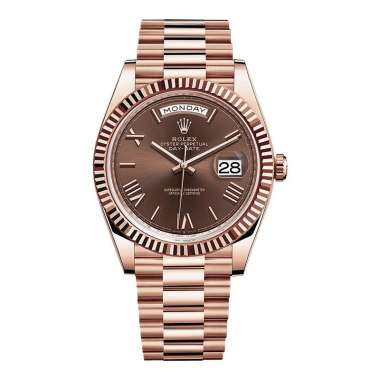 Rolex Daydate 40 228235 CHOCO ROMAN Chocolate 18 CT Everose Gold Luxury Watch [Machtwatch]