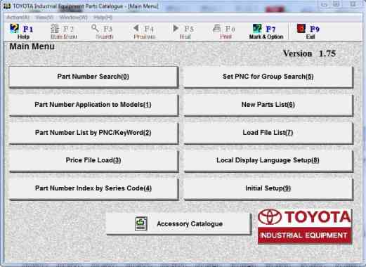 SOFTWARE KATALOG SPAREPART FORKLIFT TOYOTA