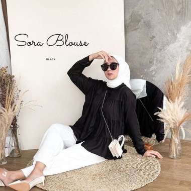 FEMMESHOPA - NO BRANDS / BLUS WANITA / TUNIK TERBARU / ATASAN MUSLIMAH / TUNIK MURAH - PRM BLUS SORA